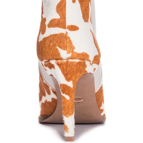 42 Gold Kennsington Cow Print Chelsea Boot/ Booties Size 7 or 37.5 - Picture 9 of 14